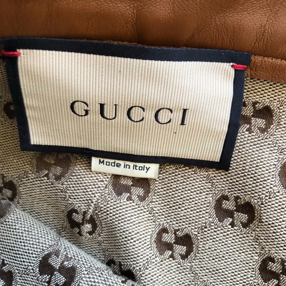 Gucci GG Monogram Canvas/Leather Trim Mini Skirt Camel/Ebony Women's Size 46(L) - Picture 7 of 16